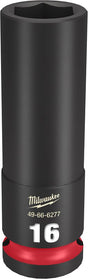 Milwaukee SHOCKWAVE Impact Duty 49-66-6277 Deep Impact Socket, 16 mm Socket, 1/2 in Drive, Square Drive, 6-Point