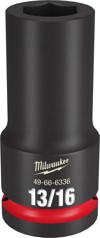 Milwaukee SHOCKWAVE Impact Duty 49-66-6336 Deep Impact Socket, 13/16 in Socket, 3/4 in Drive, Square Drive, 6-Point