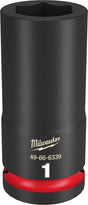 Milwaukee SHOCKWAVE Impact Duty 49-66-6339 Deep Impact Socket, 1 in Socket, 3/4 in Drive, Square Drive, 6-Point