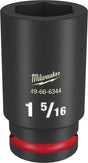 Milwaukee SHOCKWAVE Impact Duty 49-66-6344 Deep Impact Socket, 1-5/16 in Socket, 3/4 in Drive, Square Drive, 6-Point