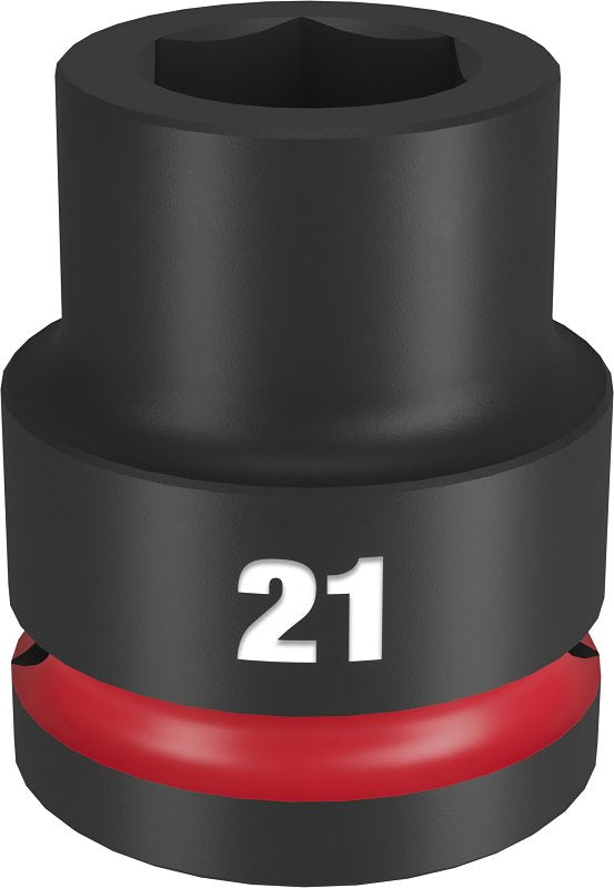 Milwaukee SHOCKWAVE Impact Duty 49-66-6359 Shallow Impact Socket, 21 mm Socket, 3/4 in Drive, Square Drive, 6-Point