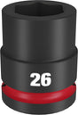 Milwaukee SHOCKWAVE Impact Duty 49-66-6364 Shallow Impact Socket, 26 mm Socket, 3/4 in Drive, Square Drive, 6-Point