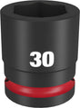 Milwaukee SHOCKWAVE Impact Duty 49-66-6368 Shallow Impact Socket, 30 mm Socket, 3/4 in Drive, Square Drive, 6-Point