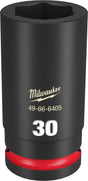 Milwaukee SHOCKWAVE Impact Duty 49-66-6405 Deep Impact Socket, 30 mm Socket, 3/4 in Drive, Square Drive, 6-Point