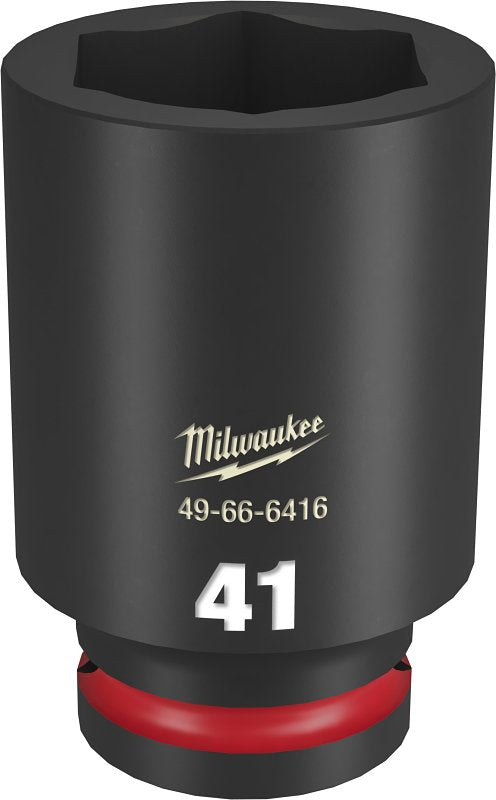 Milwaukee SHOCKWAVE Impact Duty 49-66-6416 Deep Impact Socket, 41 mm Socket, 3/4 in Drive, Square Drive, 6-Point
