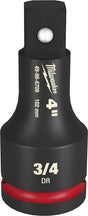 Milwaukee SHOCKWAVE Impact Duty 49-66-6709 Socket Extension, 3/4 in Drive, 3/4 in Output Drive, Square Output Drive