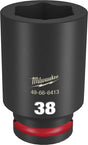 Milwaukee SHOCKWAVE Impact Duty 49-66-6413 Deep Impact Socket, 38 mm Socket, 3/4 in Drive, Square Drive, 6-Point