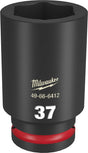 Milwaukee SHOCKWAVE Impact Duty 49-66-6412 Deep Impact Socket, 37 mm Socket, 3/4 in Drive, Square Drive, 6-Point