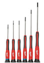 Milwaukee 48-22-2606 Screwdriver Set, 6-Piece, Plastic/Steel, Chrome-Plated, Black/Red