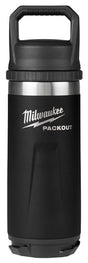 Milwaukee PACKOUT Series 48-22-8382B Insulated Bottle, 18 oz, Stainless Steel, Black