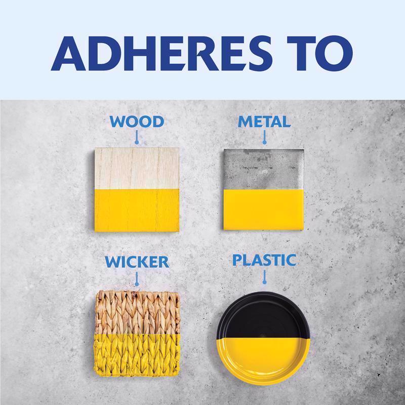 Rust-Oleum Painter's Touch 2X Ultra Cover Gloss Sun Yellow Paint+Primer Spray Paint 12 oz, Pack of 6