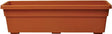 Southern Patio PW2412TC Promotional Window Box Planter, 16 in H, 24 in W, 8-1/16 in D, Plastic, Terracotta