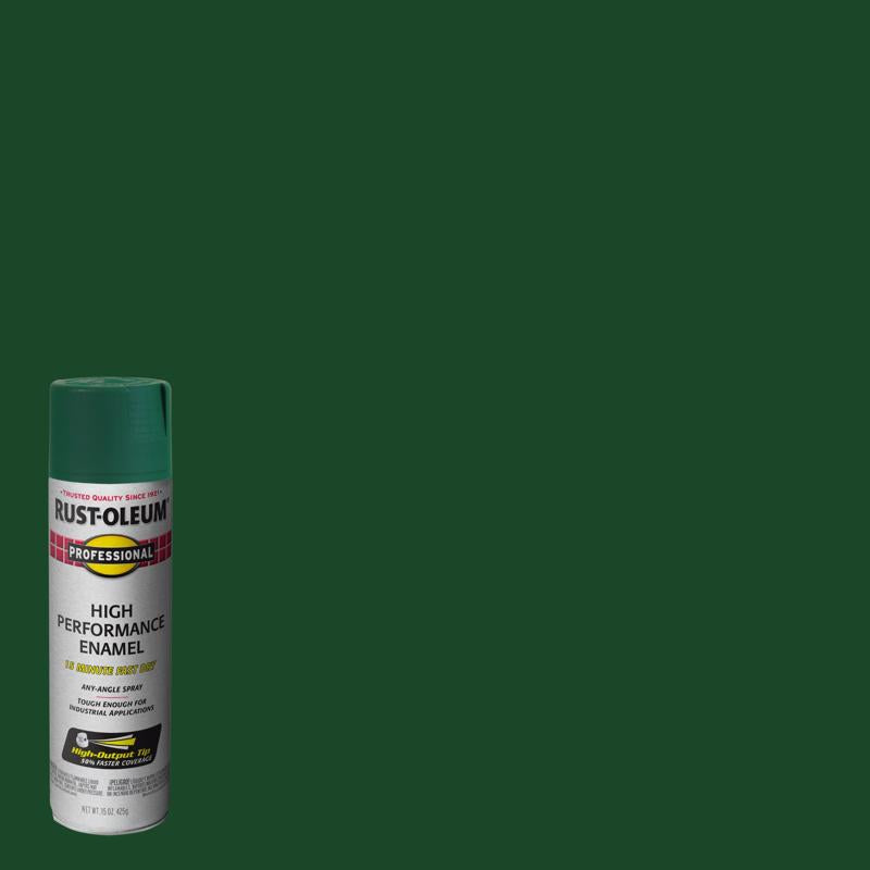 Rust-Oleum Professional Gloss Hunter Green Spray Paint 15 oz, Pack of 6