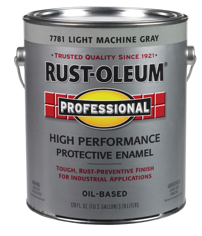 RUST-OLEUM PROFESSIONAL K7789402 Protective Enamel, Gloss, Light Machine Gray, 1 gal Can, Pack of 2