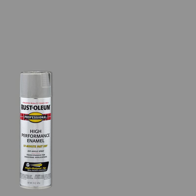 Rust-Oleum Professional Gloss Light Machine Gray Spray Paint 15 oz, Pack of 6