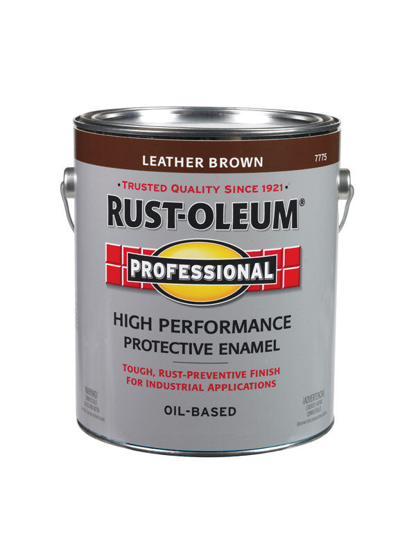 RUST-OLEUM PROFESSIONAL 215967 Protective Enamel, Gloss, Leather Brown, 1 gal Can, Pack of 2