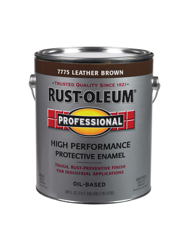 RUST-OLEUM PROFESSIONAL 242250 Protective Enamel, Gloss, Leather Brown, 1 gal Can, Pack of 2