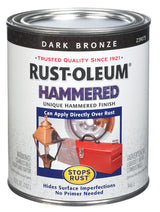 Rust-Oleum Stops Rust Indoor and Outdoor Hammered Dark Bronze Protective Paint 1 qt, Pack of 2