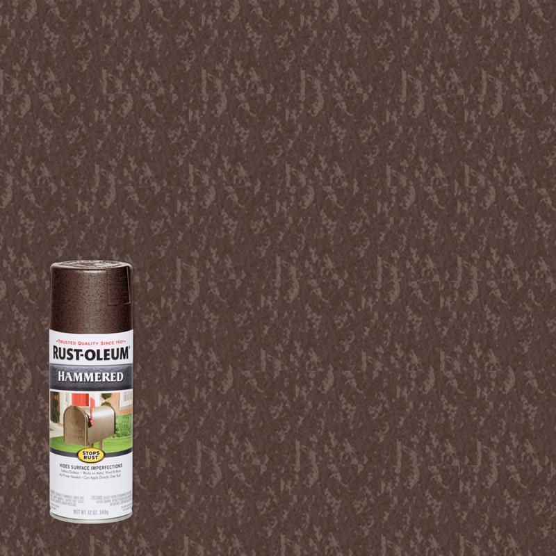 Rust-Oleum Stops Rust Hammered Brown Spray Paint 12 oz, Pack of 6