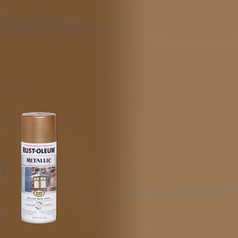 Rust-Oleum Stops Rust Metallic Antique Brass Metallic Spray Paint 11 oz