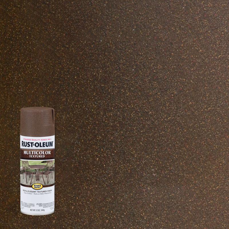 Rust-Oleum Stops Rust MultiColor Textured Autumn Brown Spray Paint 12 oz, Pack of 6