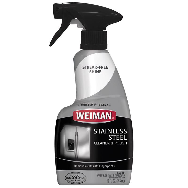 Weiman Floral Scent Stainless Steel Cleaner & Polish 12 oz Liquid, Pack of 6