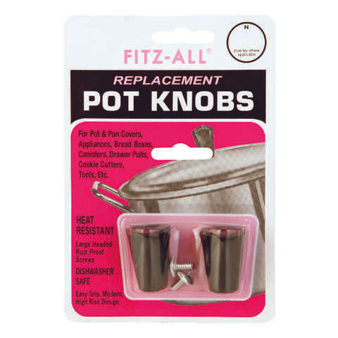 Fitz-All Plastic Replacement Pot Knob Black