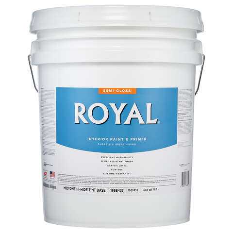 Royal Semi-Gloss Tint Base Mid-Tone Base Paint Interior 5 gal