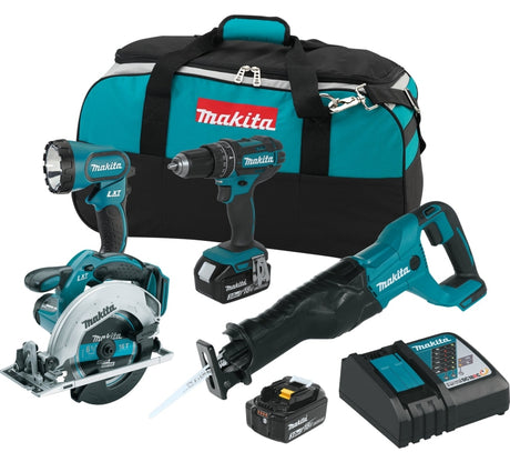 Makita XT442 Combination Tool Kit, Battery Included, 3 Ah, 18 V, Lithium-Ion