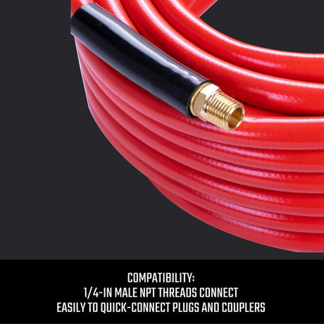 Craftsman 50 ft. L X 3/8 in. D PVC Air Hose 300 psi Red