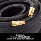 Craftsman 50 ft. L X 3/8 in. D Rubber Air Hose 300 psi Black