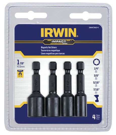 Irwin IWAF243-4 Nutsetter Set, 2-9/16 in L Dimensions, 3-Piece, Lobular, Steel