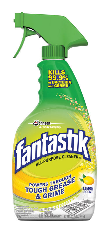 Fantastik Lemon Scent Multi-Purpose Cleaner Liquid 32 oz, Pack of 8
