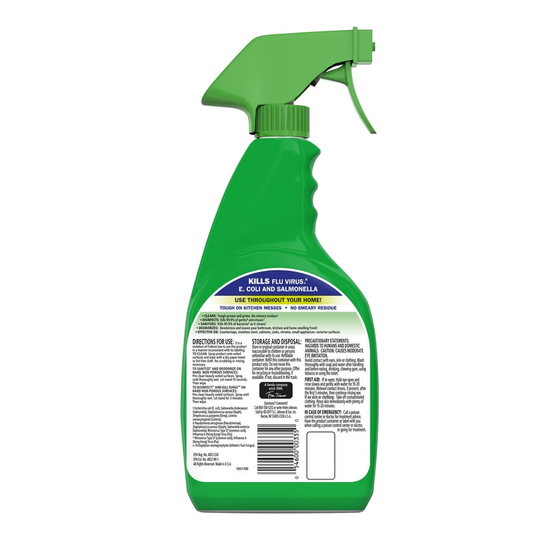 Fantastik Lemon Scent Multi-Purpose Cleaner Liquid 32 oz, Pack of 8