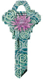SC1-40 KEYBLANK GREEN LEAF, Pack of 10