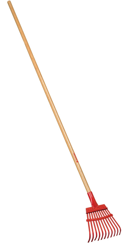 Corona RK 62000 Shrub Rake, 54 in OAL, 8 in W Tine, 11-Tine, Steel Tine, Wood Handle, 54 in L Handle