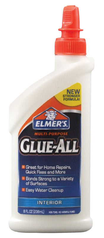 Elmer's Glue-All High Strength Polyvinyl acetate homopolymer Clear All Purpose Adhesive 8 oz