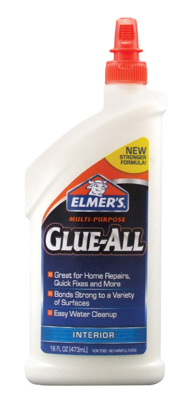 Elmer's Glue-All High Strength Polyvinyl acetate homopolymer Clear All Purpose Adhesive 16 oz