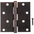 Ace 4 in. L Oil Rubbed Bronze Residential Door Hinge 3 pk