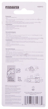 ProSource BH-706ZP3L-PS Safety Hasp, 3-1/2 in L, 3-1/2 in W, Steel, Zinc, 3/8 in Dia Shackle, Swivel Staple