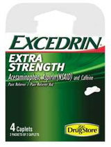 Excedrin 97102 Pain Reliever, 4 CT, Tablet, Pack of 6