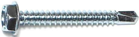Midwest Fastener 10281 Screw, #10 Thread, 1-1/2 in L, Hex, Socket Drive, Self-Drilling Point, Steel, Zinc