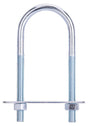 ProSource LR365 U-Bolt, 5/16 in Thread, 2-1/2 in L Thread, Steel, Zinc, Pack of 10
