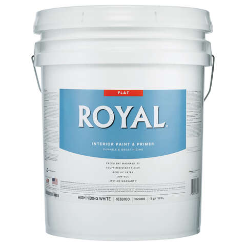 Royal Flat High Hiding White Paint Interior 5 gal