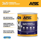 APOC Gloss Black Rubber Roof & Flashing Cement 3.6 qt, Pack of 4