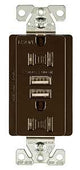 Arrow Hart TR7755RB-K-L Combination USB Receptacle, 2 -Pole, 3.1 A USB, 15 A Receptacle, 2 -USB Port