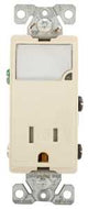 Eaton Cooper Wiring TR7735LA-BOX LED Wall Box Nightlight Combination, 1 -Pole, 15 A, 125 V, Light Almond