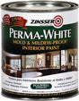 Zinsser 02774 Kitchen and Bath Paint, Eggshell, White, 1 qt Can, Water