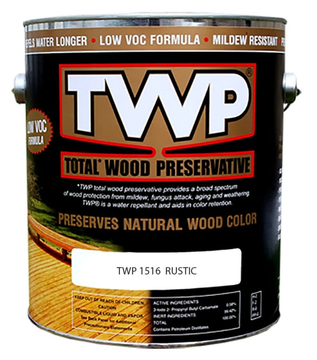 TWP TWP1516-1 Wood Preservative, Rustic Oak, Liquid, 1 gal, Pail