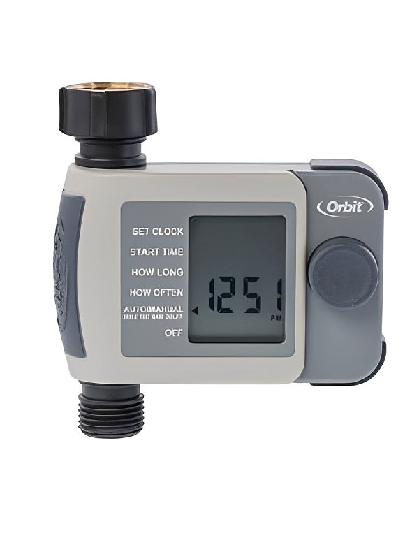 Orbit 58952 Programmable Sprinkler Timer, 1-Zone, 1-Program, 1 to 360 min Time Setting, Digital Display, Green